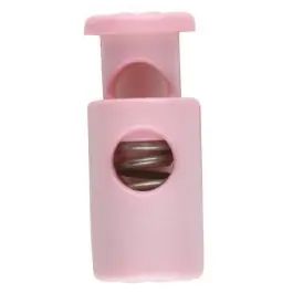 Kordelstopper rund mit Feder – Größe: 23mm – Farbe: pink – Art.Nr. 261257 Echt