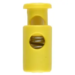 Kordelstopper rund mit Feder – Größe: 23mm – Farbe: gelb – Art.Nr. 261259 Großhandel