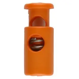Kordelstopper rund mit Feder – Größe: 28mm – Farbe: orange – Art.Nr. 280572 Bestpreis