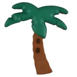 Zweiteiliger Kinderknopf Kokospalme – Größe: 25mm – Farbe: grün – Art.Nr. 331083 Kostenloser Rückversand