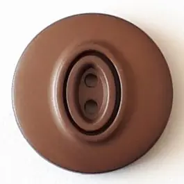 Gleich Bestellen Polyamidknopf, Knopflöcher eingebettet in Oval mit 2 Löchern – Größe: 25mm – Farbe: braun – Art.Nr. 378727