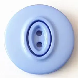 Highlight Polyamidknopf, Knopflöcher eingebettet in Oval mit 2 Löchern – Größe: 30mm – Farbe: blau – Art.Nr. 388741
