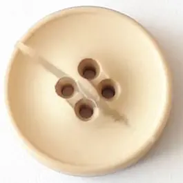 Polyesterknopf mit optischer Bruchstelle mit 4 Löchern – Größe: 30mm – Farbe: beige – Art.Nr. 388701 Ab Werk