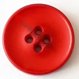 Geld-Zurück-Garantie Polyesterknopf mit optischer Bruchstelle mit 4 Löchern – Größe: 30mm – Farbe: rot – Art.Nr. 388709