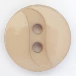 Polyamidknopf mit eingearbeiteter Wellenlinie mit 2 Löchern – Größe: 13mm – Farbe: beige – Art.Nr. 218702 Kostenloser Rückversand