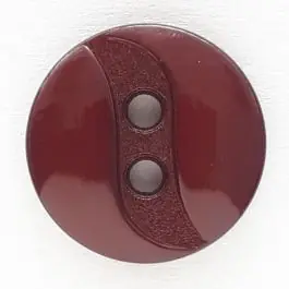 Solange Der Vorrat Reicht Polyamidknopf mit eingearbeiteter Wellenlinie mit 2 Löchern – Größe: 13mm – Farbe: rot – Art.Nr. 218716