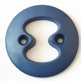 Polyamidknopf mit interessanter Ausstanzung mit 2 Löchern – Größe: 23mm – Farbe: blau – Art.Nr. 288716 Gratis Versand