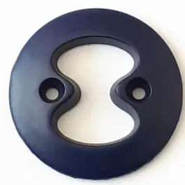 Sofort Bestellen Polyamidknopf mit interessanter Ausstanzung mit 2 Löchern – Größe: 28mm – Farbe: marine – Art.Nr. 338729