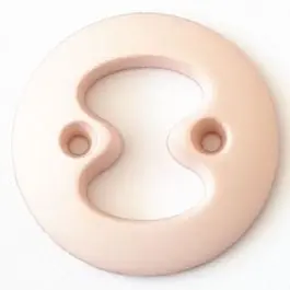 Sale Polyamidknopf mit interessanter Ausstanzung mit 2 Löchern – Größe: 28mm – Farbe: pink – Art.Nr. 338732