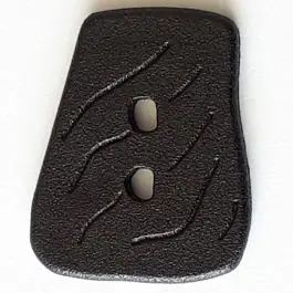 Top-Angebot Polyamidknopf in asymmetrischer Trapezform mit 2 Löchern – Größe: 35mm – Farbe: schwarz – Art.Nr. 380364