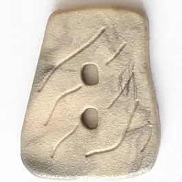 Polyamidknopf in asymmetrischer Trapezform mit 2 Löchern – Größe: 35mm – Farbe: beige – Art.Nr. 388727 Top-Seller