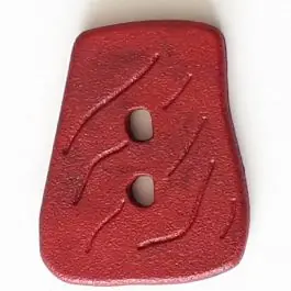 Polyamidknopf in asymmetrischer Trapezform mit 2 Löchern – Größe: 35mm – Farbe: rot – Art.Nr. 388736 Saisonangebot