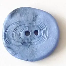 Kracherpreis Polyamidknopf unregelmäßig geformt mit 2 Löchern – Größe: 28mm – Farbe: blau – Art.Nr. 348717