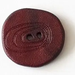 Polyamidknopf unregelmäßig geformt mit 2 Löchern – Größe: 28mm – Farbe: rot – Art.Nr. 348723 Mega-Angebot