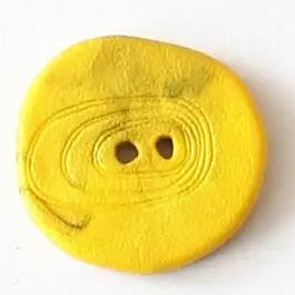 Polyamidknopf unregelmäßig geformt mit 2 Löchern – Größe: 28mm – Farbe: gelb – Art.Nr. 348724 Beliebt