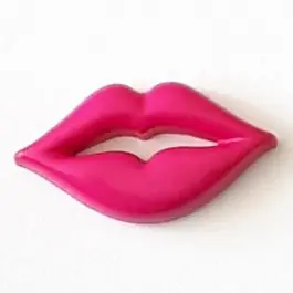 Ausverkauf Kinderknopf heiße Lippen mit Öse – Größe: 30mm – Farbe: pink – Art.Nr. 320567