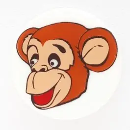 Top-Preis Kinderknopf lustiges Äffchen – Größe: 14mm – Farbe: weiß – Art.Nr. 241225