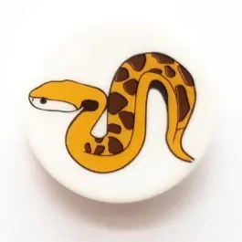 Top-Preis Kinderknopf gefährliche Schlange mit Öse – Größe: 17mm – Farbe: weiß – Art.Nr. 261277