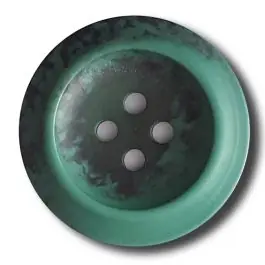 Polyesterknopf mit trendigem Flammendekor mit 2 Löchern – Größe: 30mm – Farbe: dunkelgrün / petrol – Art.Nr. 382807 Bestpreis