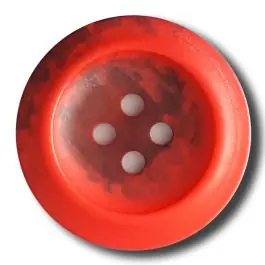 Hochwertig Polyesterknopf mit trendigem Flammendekor mit 2 Löchern – Größe: 25mm – Farbe: rot – Art.Nr. 372809