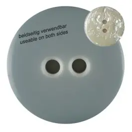 Neue Kollektion Polyesterknopf marmoriert, beidseitig verwendbar mit 2 Löchern – Größe: 23mm – Farbe: grau – Art.Nr. 342800