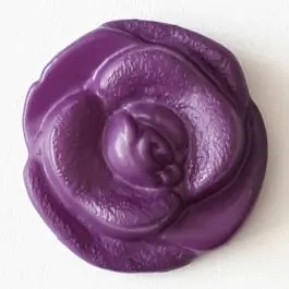 Kostenloser Versand filigraner Rosenknopf mit Öse – Größe: 13mm – Farbe: flieder/lila – Art.Nr. 222805