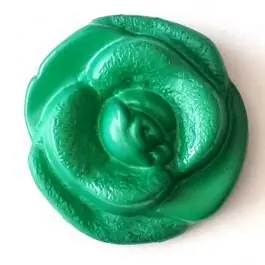 Versand Am Gleichen Tag filigraner Rosenknopf mit Öse – Größe: 13mm – Farbe: mintgrün / grün – Art.Nr. 222807