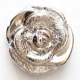 filigraner Rosenknopf mit Öse – Größe: 13mm – Farbe: silber – Art.Nr. 231633 Zertifiziert