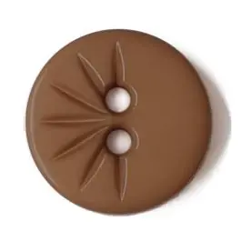 Blusenknopf mit halbseitigem Strahlendesign mit 2 Löchern – Größe: 13mm – Farbe: braun – Art.Nr. 212804 Weltweiter Versand