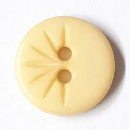 Blusenknopf mit halbseitigem Strahlendesign mit 2 Löchern – Größe: 13mm – Farbe: gelb / messing – Art.Nr. 212819 Beliebt