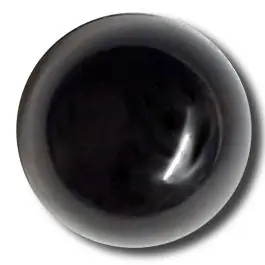 Markenprodukt glänzende konvexe Halbkugel mit Öse – Größe: 18mm – Farbe: schwarz – Art.Nr. 241257