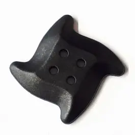 Expressversand süßer Seesternknopf mit 4 Löchern – Größe: 23mm – Farbe: schwarz – Art.Nr. 281106