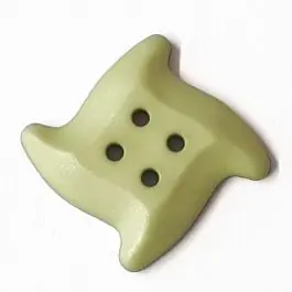 Handgefertigt süßer Seesternknopf mit 4 Löchern – Größe: 32mm – Farbe: mintgrün / grün – Art.Nr. 372821