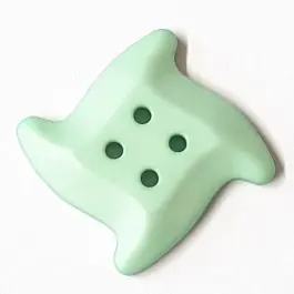 süßer Seesternknopf mit 4 Löchern – Größe: 28mm – Farbe: mintgrün / grün – Art.Nr. 332822 Neu