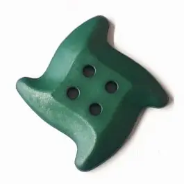 süßer Seesternknopf mit 4 Löchern – Größe: 28mm – Farbe: dunkelgrün / petrol – Art.Nr. 332823 Neu