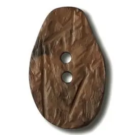 Marmorierter Knopf in Tropfenform mit 2 Löchern – Größe: 32mm – Farbe: braun – Art.Nr. 372829 Kostenloser Versand