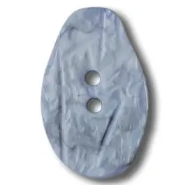 Marmorierter Knopf in Tropfenform mit 2 Löchern – Größe: 32mm – Farbe: blau / hellblau – Art.Nr. 372830 Sonderaktion