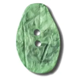 Marmorierter Knopf in Tropfenform mit 2 Löchern – Größe: 32mm – Farbe: mintgrün / grün – Art.Nr. 372836 Letzte Chance