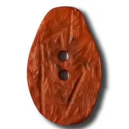 Knallerangebot Marmorierter Knopf in Tropfenform mit 2 Löchern – Größe: 32mm – Farbe: lachs / orange – Art.Nr. 372840