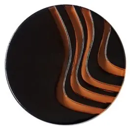 Gratis Versand Plexiglasknopf mit außergewöhnlichem Wellenmuster mit Öse – Größe: 20mm – Farbe: lachs / orange – Art.Nr. 332845