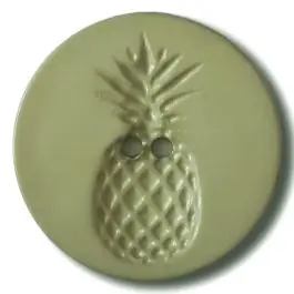 Limited Edition Knopf mit Relief in Ananasform 2-Loch – Größe: 28mm – Farbe: mintgrün / grün – Art.Nr. 332833