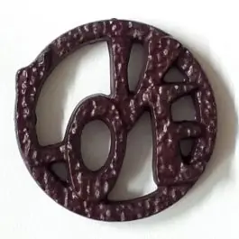 schöner abstrakter Love Knopf – Größe: 15mm – Farbe: flieder/lila – Art.Nr. 242856 Meistverkauft