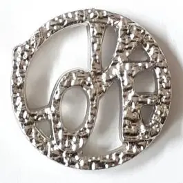 schöner abstrakter Love Knopf – Größe: 20mm – Farbe: silber – Art.Nr. 290749 Sonderaktion