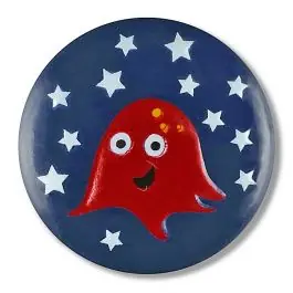 Alien im Sternenhimmel mit Öse – Größe: 15mm – Farbe: marine – Art.Nr. 261325 Knallerangebot