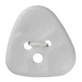Zertifiziert Polyamidknopf 3-Loch Dreieck mit Waben – Größe: 20mm – Farbe: weiß – Art.Nr. 281131
