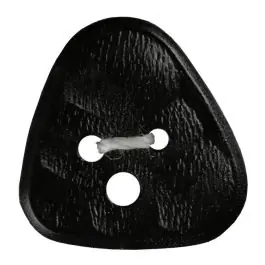 Polyamidknopf 3-Loch Dreieck mit Waben – Größe: 25mm – Farbe: schwarz – Art.Nr. 331166 Rabatt