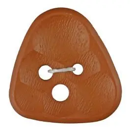 Expressversand Polyamidknopf 3-Loch Dreieck mit Waben – Größe: 25mm – Farbe: braun – Art.Nr. 333806