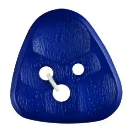 Polyamidknopf 3-Loch Dreieck mit Waben – Größe: 25mm – Farbe: mittelblau – Art.Nr. 333807 Weltweiter Versand