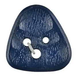 Weltweiter Versand Polyamidknopf 3-Loch Dreieck mit Waben – Größe: 25mm – Farbe: mittelblau – Art.Nr. 333808