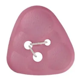Ab Werk Polyamidknopf 3-Loch Dreieck mit Waben – Größe: 25mm – Farbe: rosa/pink – Art.Nr. 333812